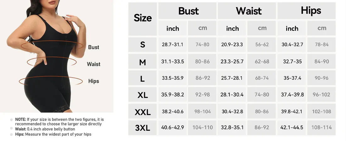 Waist shaper, butt-lifting shaper, tummy control, with crotch zipper and detachable shoulder straps.
