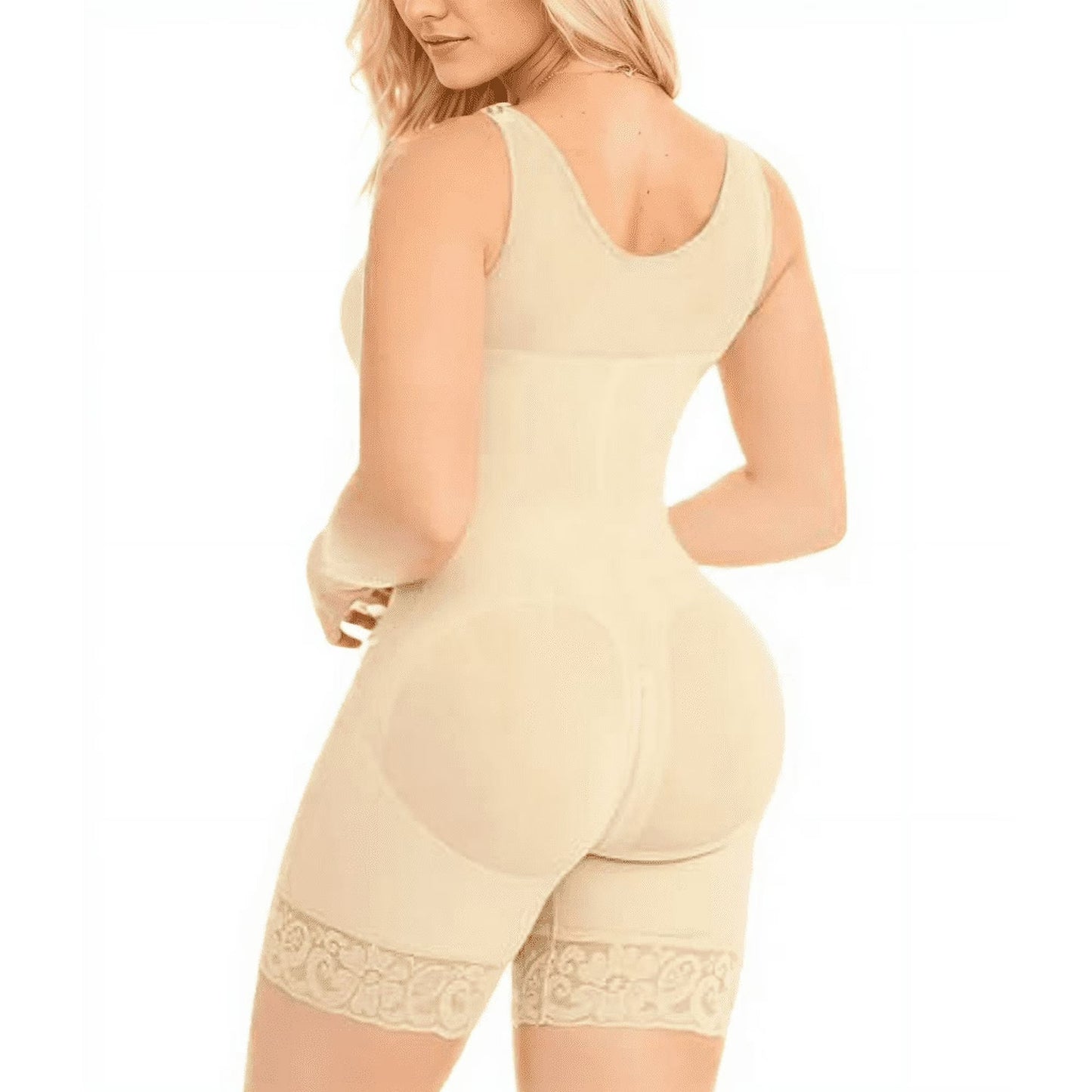 Full Body Hooked Faja Bodysuit with Zipper Crotch